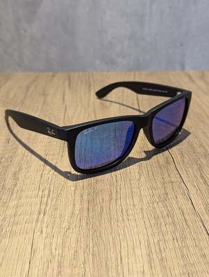 Ray-Ban RB4165 622/55 Black Frame Blue flash Polarized Lenses sunglasses-54mm