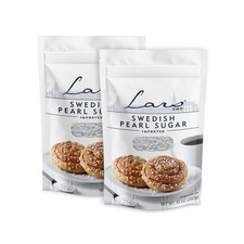 Lars Own Swedish Pearl Sugar 10 oz Resealable Pouch Decorative Baking Sugar