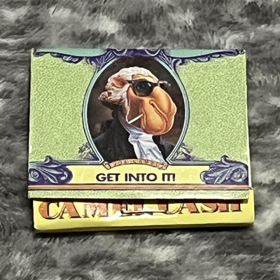 Vintage Camel Joe Camel Cash Matchbook Calculator Green Yellow Advertising Promo