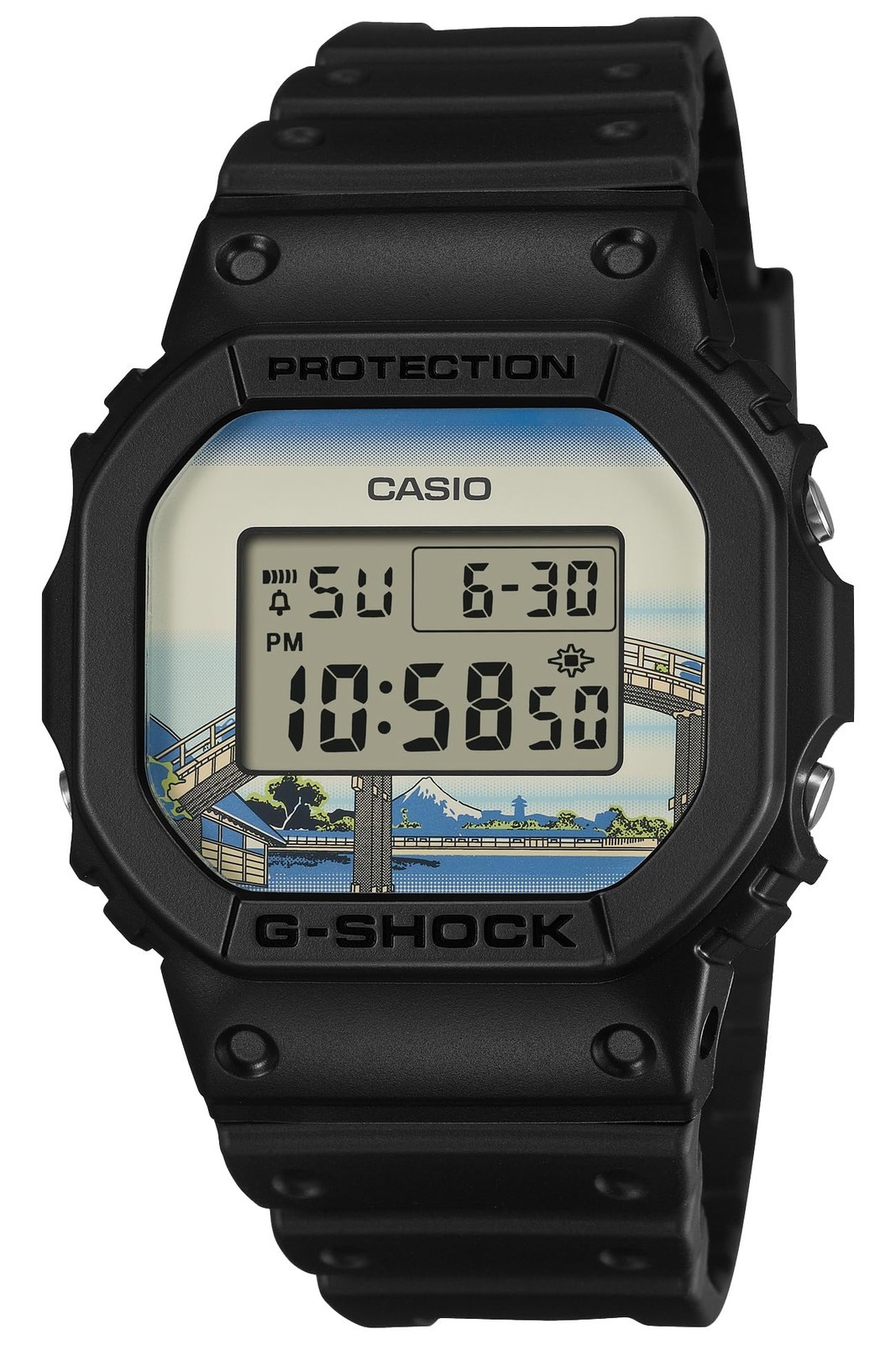 CASIO G-SHOCK DW-5600KHFM25-1JR Hokusai Katsushika Fukagawa GTR Bridge Watch