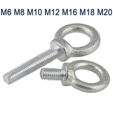Lifting Eye Bolts Ring Screw Bright Zinc Plated M6 M8 M10 M12 M16 M18 M20 Bolt