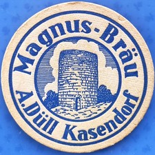 Alter Bierdeckel Magnus-Bräu A. Düll Kasendorf um 1940-50