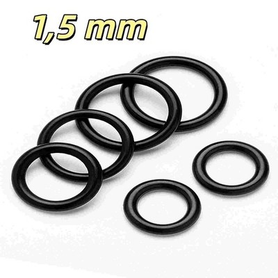 O-Ring 10 Stück Schnurstärke 1,5 mm NBR-Kautschuk Dichtung Dichtring