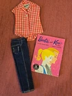 Vintage Barbie #967 PICNIC SET Booklet Gingham Blue Jeans 1960s Mattel Japan