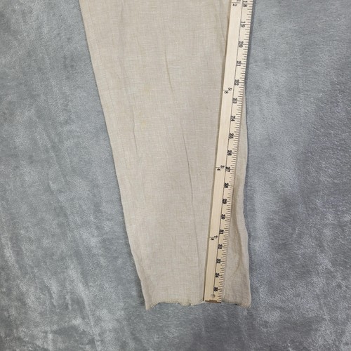 Joseph Abboud Pants Mens 34U Beige Linen Slim Fit Dress Trouser Stain Hem Read - Picture 14 of 15