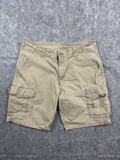 Wrangler Men's Khaki Relaxed Fit Cargo Shorts Flex-Stretch Outdoors Size 36