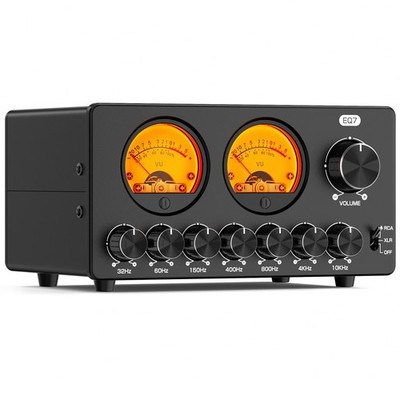 Douk Audio EQ7 7-Band Equalizer w/ RCA-to-XLR True Balanced Conversion