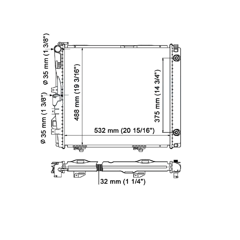 453  Radiator Fit for Mercedes-Benz E320 260E 300CE 300E 300TE L6 Foto 4 de 4