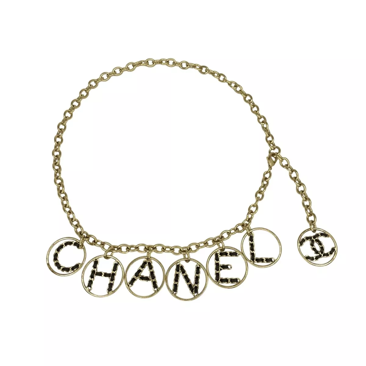 Chanel Vintage Gold 93P CC Logo Chain Belt Box