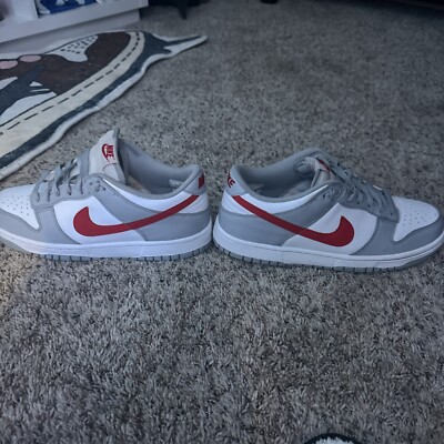 Size 7 - Nike Dunk Low GS Gray/Red/White