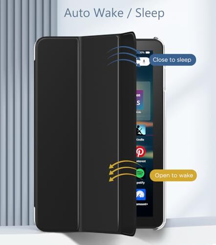 Case for Amazon Kindle Fire HD 8 & 8 Plus Tablet (12/10th Gen, 2022/2020 Black - Picture 4 of 7