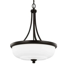 Feiss F2966/3HTBZ Vintner 20" Heritage Bronze Uplight Pendant