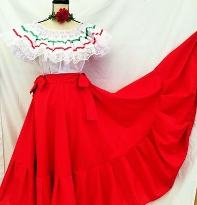 red and white maxi dress