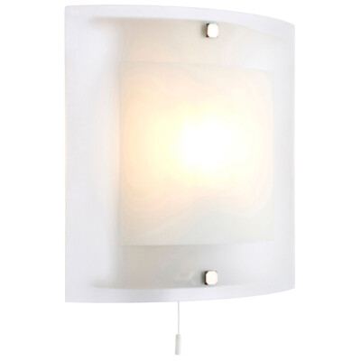 Dimmbare LED Wand Leuchte eckig gebogen Glas modern Lounge Funktion Lampe Beleuchtung