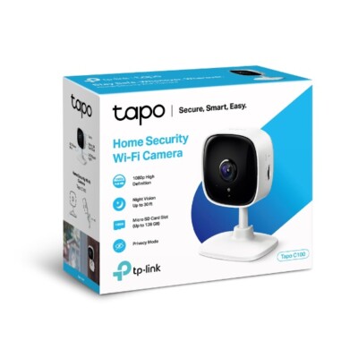 TP-Link WLAN Überwachungskamera Tapo C100 Babyphone Nachtsicht 30ft-UK Weiß