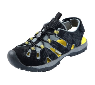 Northside Kids Burke SE Sport Sandal, Boy's & Girl's,Blac/yellow Sz 7 youth shoe