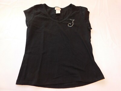Timing Women's Junior's short sleeve t shirt Black Size M Medium ''J'' GUC 