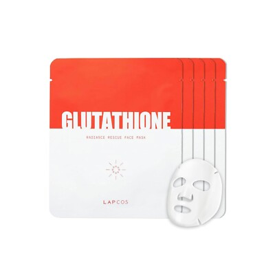 LAPCOS Glutathione Radiance Rescue Mask - 5 count masks - K-Beauty