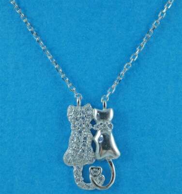 Sterling Silber 925 Punze Kuschelkatzen