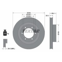 Textar 2X Bremsscheibe Vorne Ø338 Mm FüR Toyota Land Cruiser KDJ15_ GRJ15_ 2.8