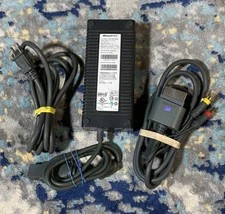 OEM Microsoft Xbox 360 Power Supply Brick AC Adapter HP-A1503R2 + AV Cable