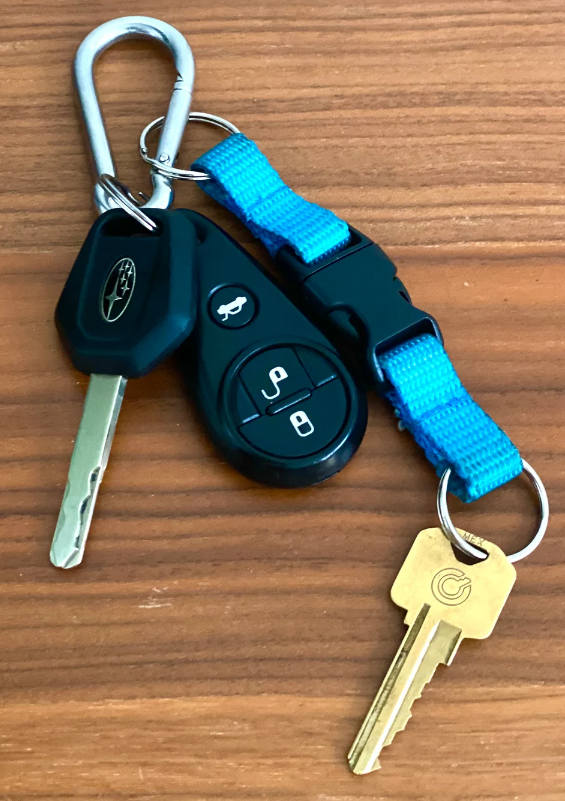 3 Double Header Quick Release Keychains Heavy Duty Nylon Webbing 3 ...