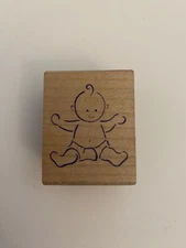 All Night Media 210D Happy Baby Wood Mounted Rubber Stamp RS23