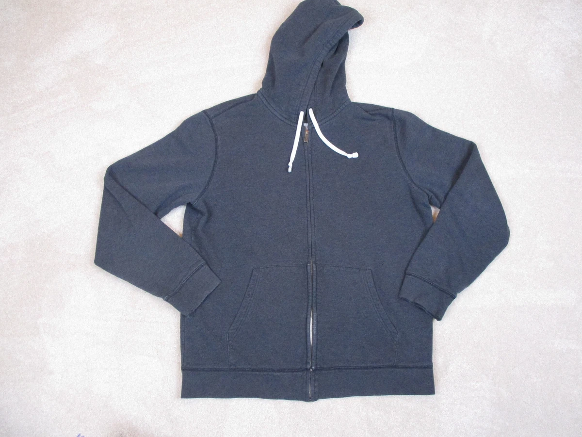 Lands End Hoodie Mens Large Gray Seriouos Sweats Outdoors Zip