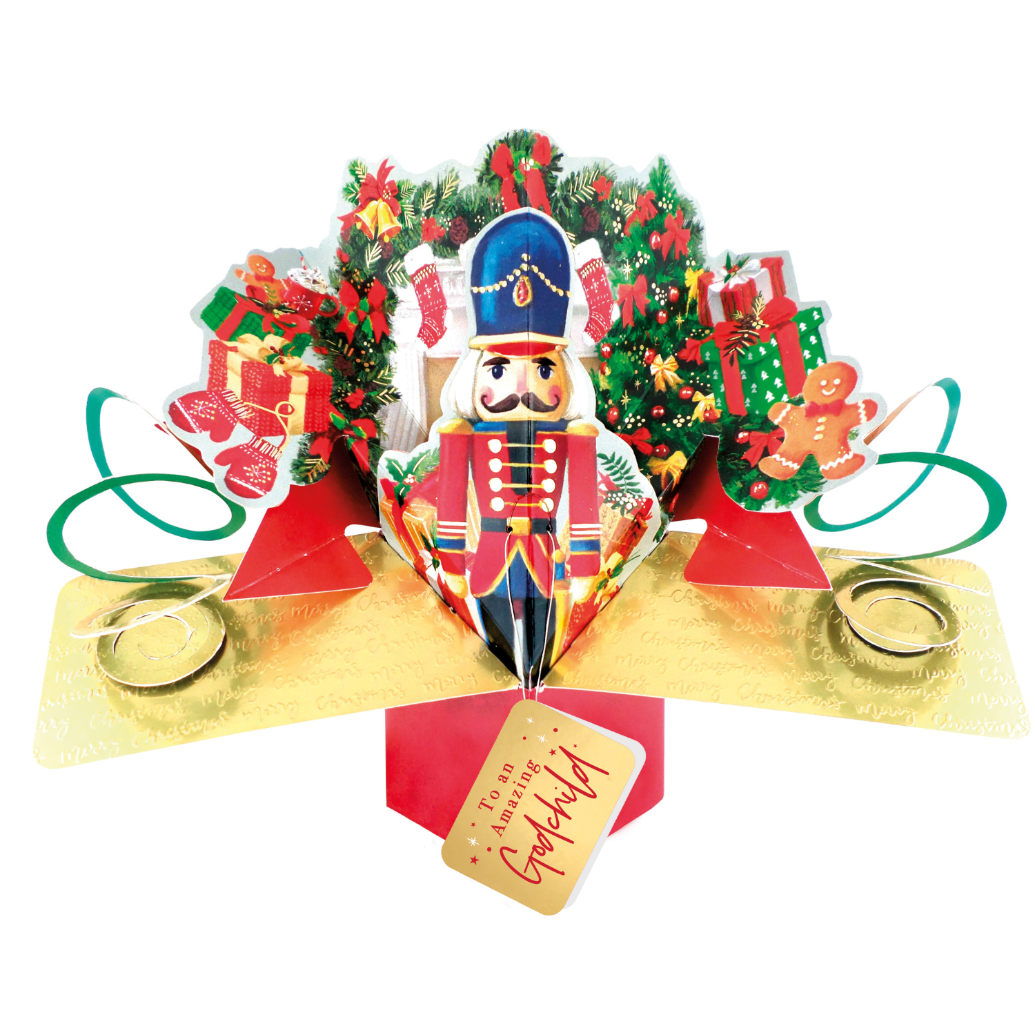 Godchild Christmas Card 3D Nutcracker Pop Up Christmas Card Xmas Greeting Cards