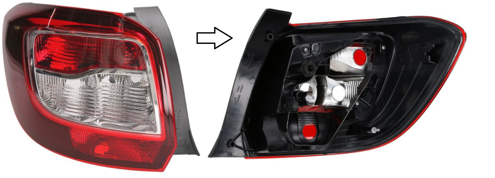 Lampe feu arrière gauche Dacia Sandero 2012 étanche et haute visibilité