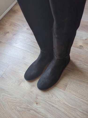 Stuart Weitzman 5050 Black Suede Knee High Boots Womens 7 $795 - Picture 12 of 13