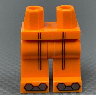 LEGO Minifigure Orange Hips & Legs Black Double Stripes Silver Hexagons Alien