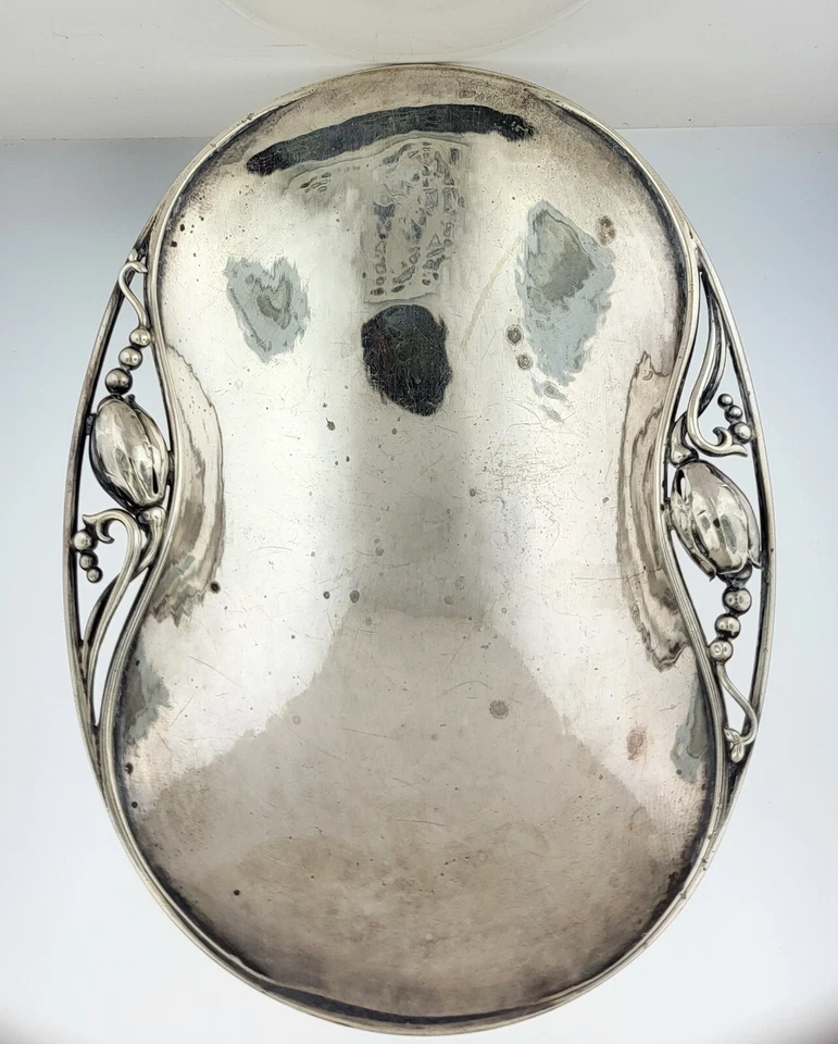 Georg Jensen Sterling Silver Blossom Oval Bowl No. 2 - Изображение 4 из 4