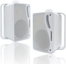 2x 3.5" 200W Outdoor Bluetooth Speakers Waterproof 3 Way Wall Mount