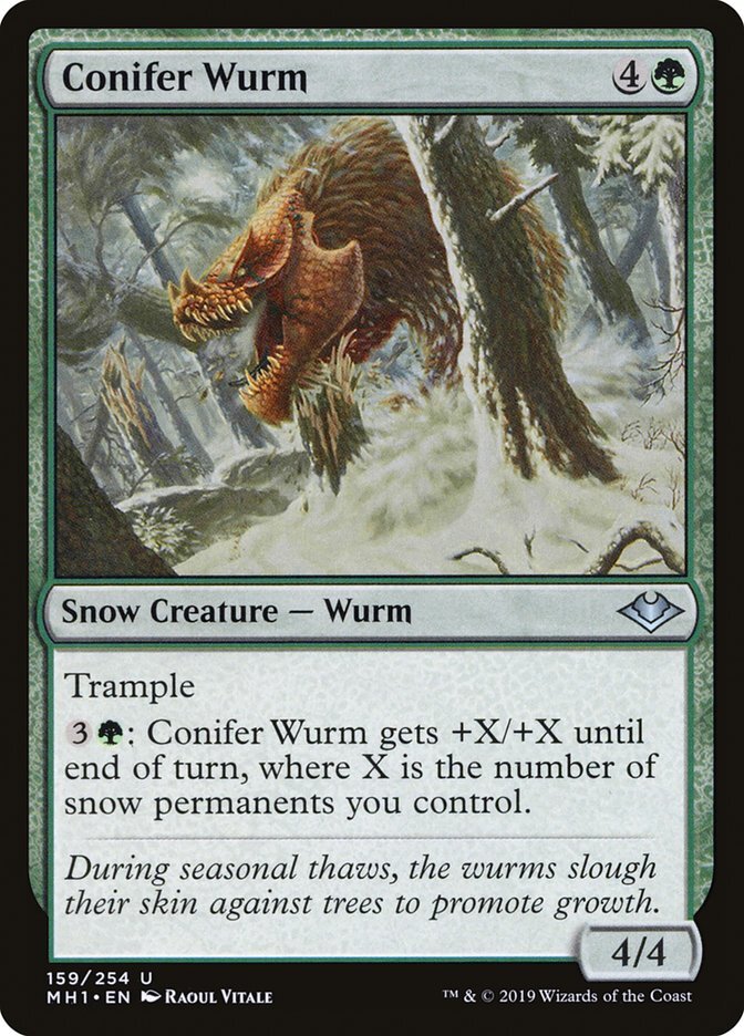 MTG Magic the Gathering Conifer Wurm (159/404) Modern Horizons NM