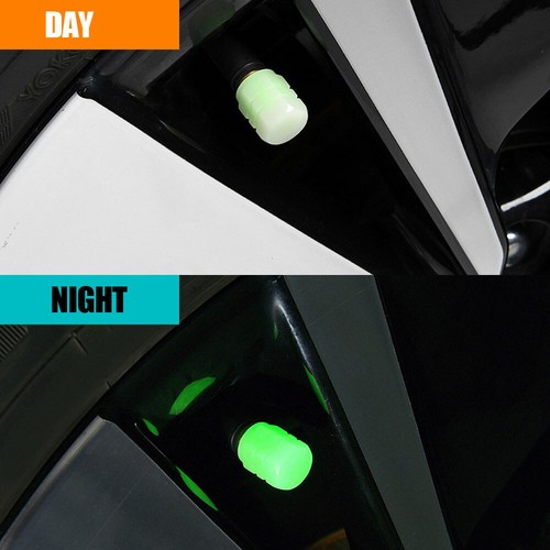4Pcs Luminous Car Wheel Tire Valves Stem Covers Waterproof Accessories Universal - Picture 7 of 13