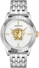 Versace VESN00522 V-Code Palazzo silver gold Stainless Steel Men's Watch NEW