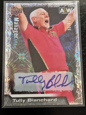 2022 AEW Tully Blanchard PYRO AUTO /25 Trading Card Upper Deck #89827