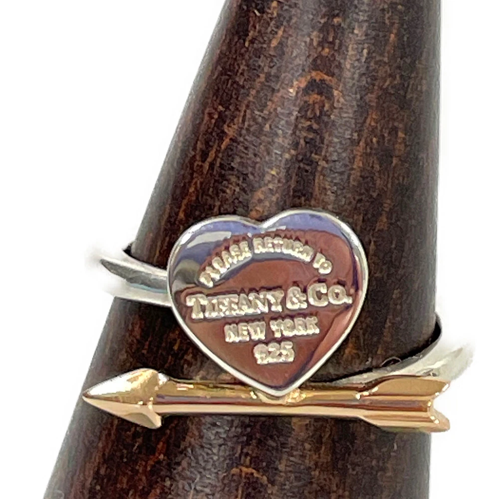 TIFFANY&CO. Return to Lovestruck Heart Tag Combi Ring 14号 Genuine / 30286