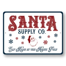 Santas Supply Co Metal Sign