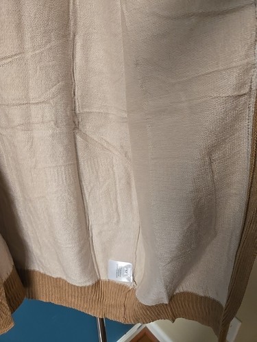 Size Medium Women's Long Open Front Cardigan Crochet Pockets & Long Sleeves Tan - 第 9/11 張圖片