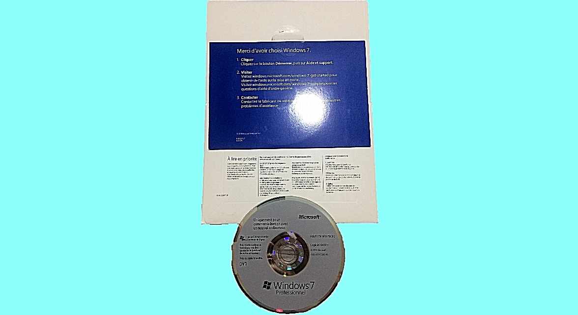 Microsoft Windows 7 Pro 64 Bit DSP OEI DVD 64 Bit Français Scellé.