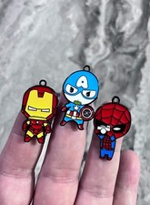 lot 120Pcs cartoon Anime avenger mix Charm necklace Pendant DIY Jewelry Making