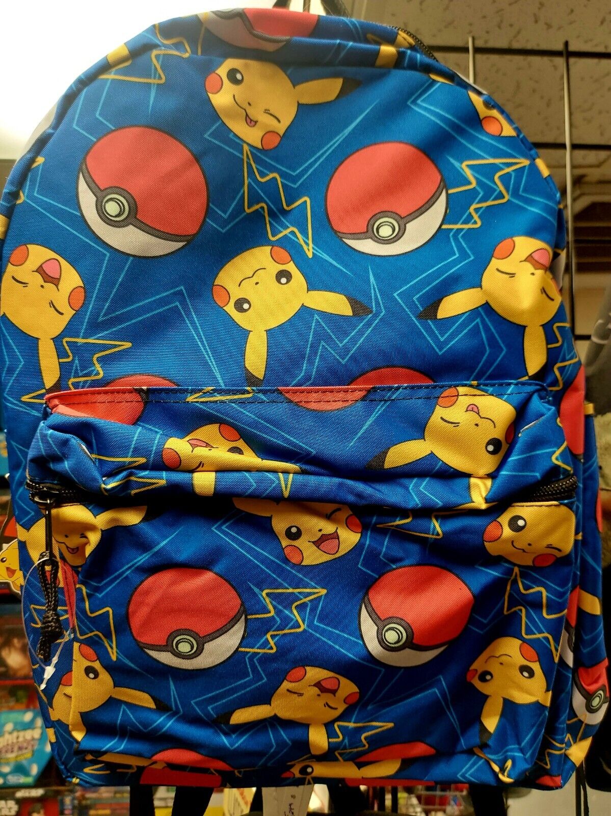 POKEMON Backpack NeW POKEBALL Full Size Book Bag PIKACHU Backpack 16"x12" NWT