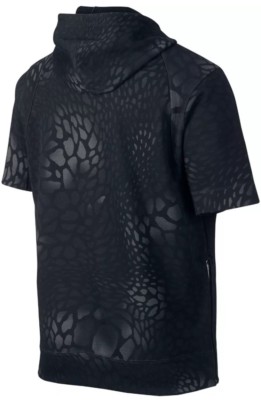 NIKE AIR Jordan XXX Blackcat Size Large Short Sleeve Hoodie Black