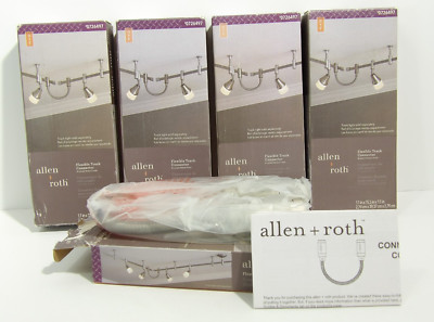 Allen + Roth Flexible Track Connectors Brushed Nickel Lot of 5 Lighting ...