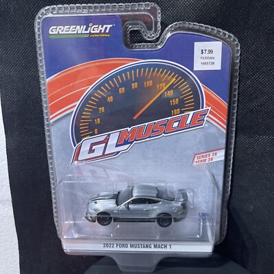 GREENLIGHT MUSCLE RAW CHASE 2022 FORD MUSTANG MACH 1 NEW