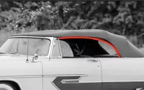 Barandilla de techo convertible para Plymouth Dodge 1955-1956 tira climática sello de goma negro Foto 4 de 4