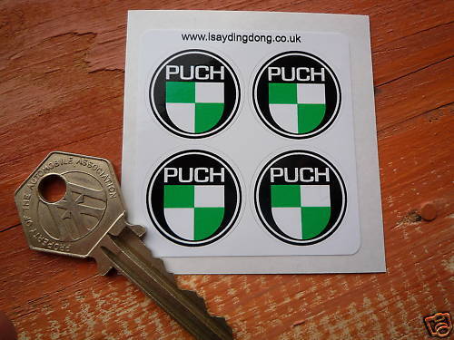 PUCH Classic Scooter STICKERS 25mm Set of 4 Moped Motorcycle Maxi Montana Bike - Picture 1 of 1