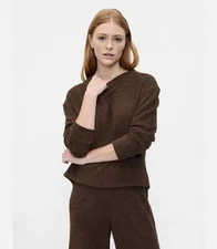 Gapbody Brown Chenille Relaxed Top Size M NWT RT$50